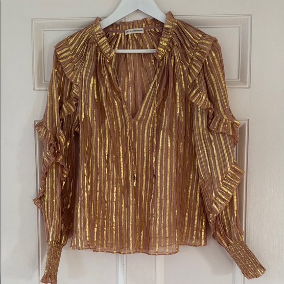 Ulla Johnson Tops - Gold Striped Women's Top